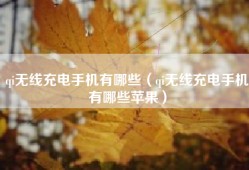 qi无线充电手机有哪些（qi无线充电手机有哪些苹果）