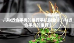 六种适合手机的推荐手机副业「六种适合手机的推荐」