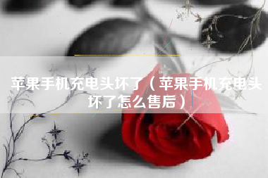 苹果手机充电头坏了（苹果手机充电头坏了怎么售后）